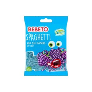 Bebeto Spaghetti Sour Blue Raspberry Soft Candy 70G