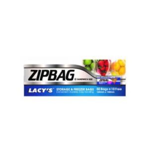 Lacys Zip Bag Storage & Freezer Bags 165Mm X 150Mm