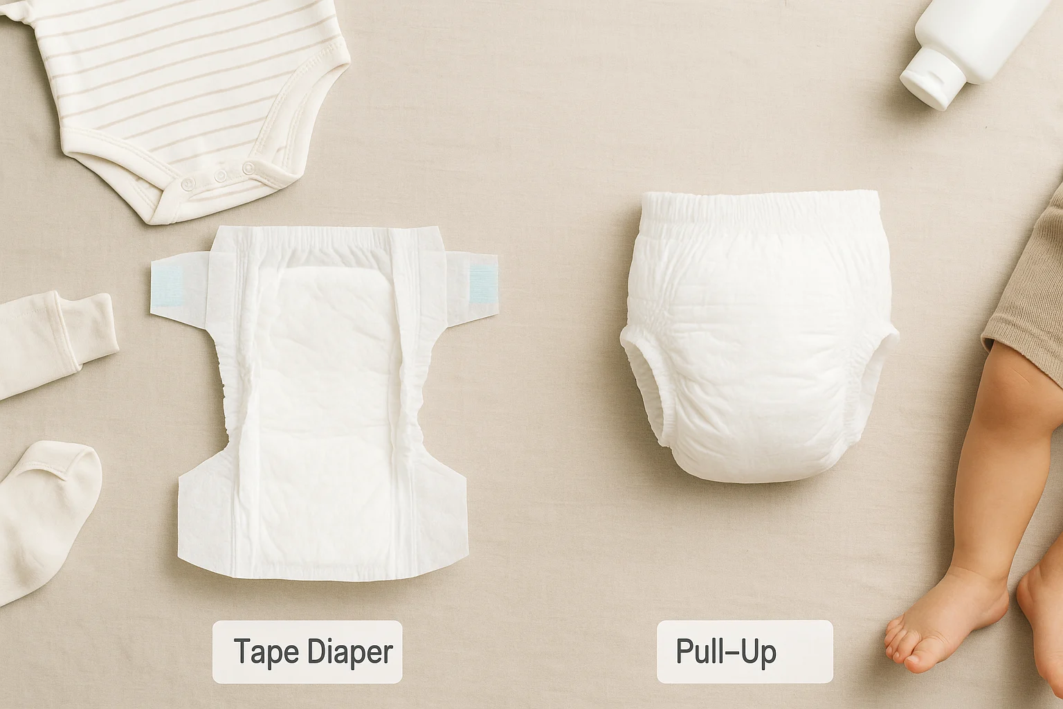 What’s the Difference Between Diaper Pants and Tape Diapers?